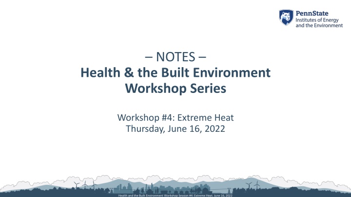 Health & Extreme Heat Workshop Insights