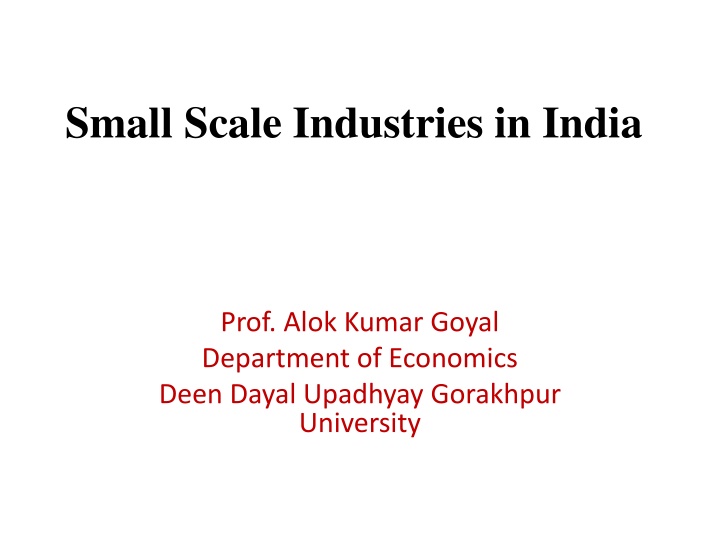 small scale industries in india n.w