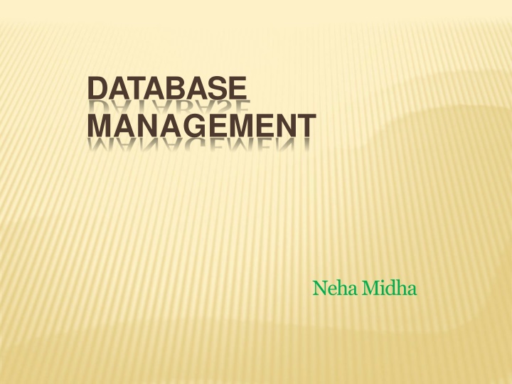 Database Management Systems