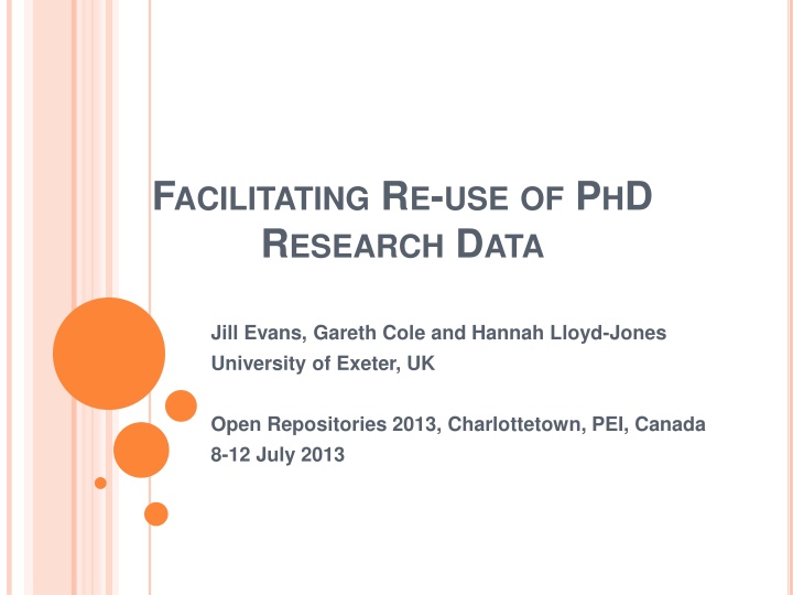 Re-using PhD Data: Addressing Research Challenges