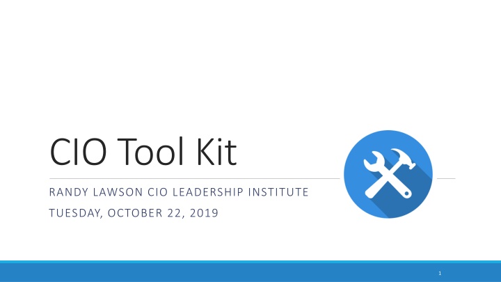 cio tool kit n.w