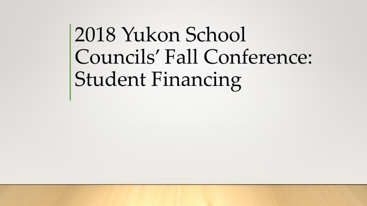 Yukon College Student Financing and Awards