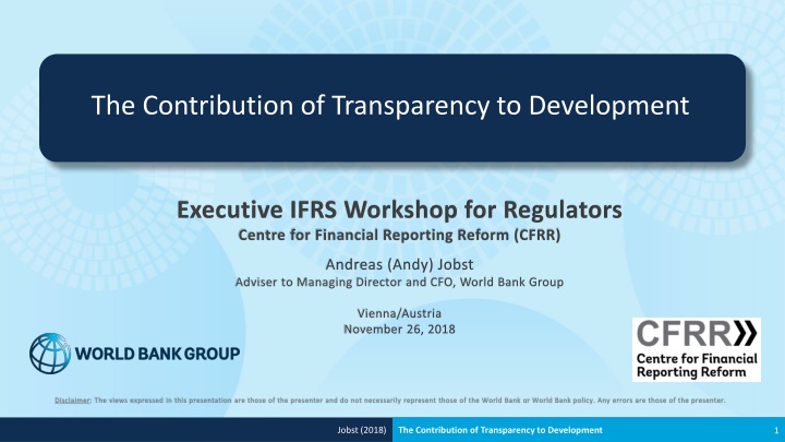 the contribution of transparency to development n.w
