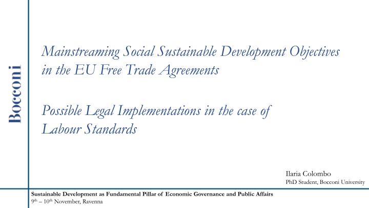 mainstreaming social sustainable development n.w
