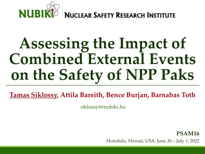 assessing the impact of combined external events n.w