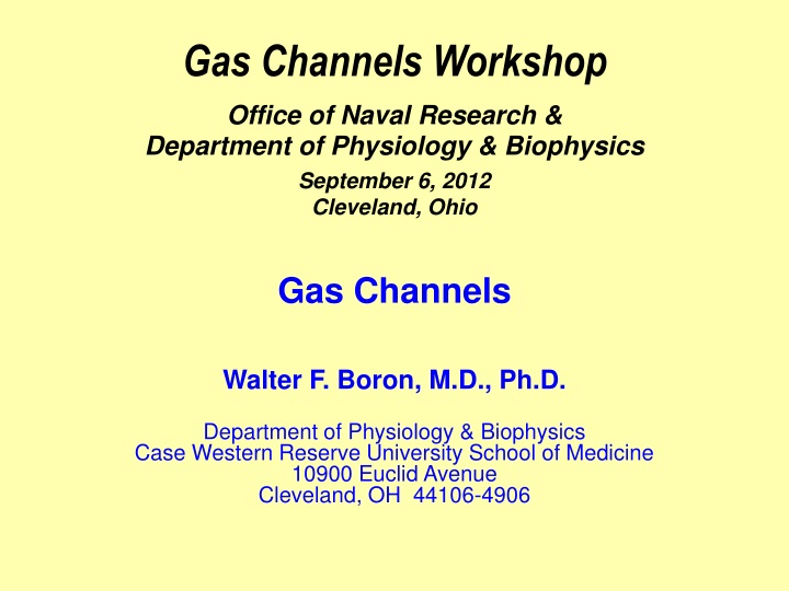 gas channels workshop n.w