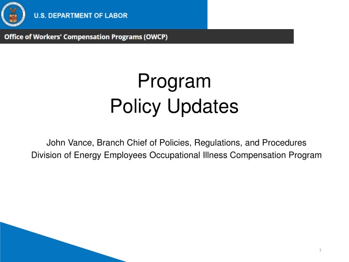 program policy updates n.w