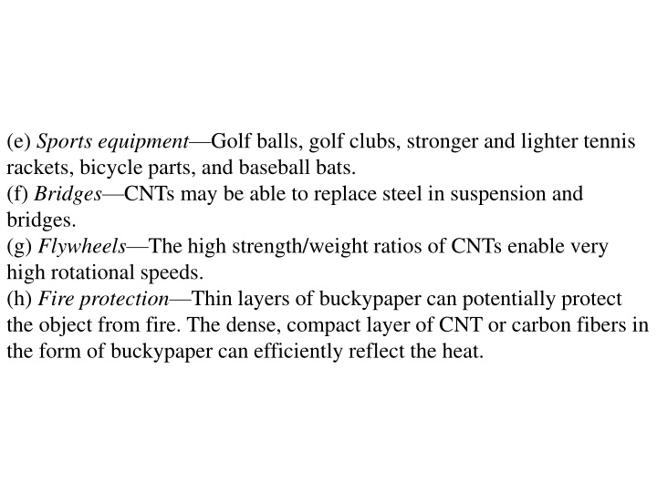 Applications of Carbon Nanotubes in Various Industries