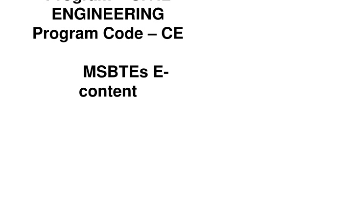 program civil engineering program code ce n.w