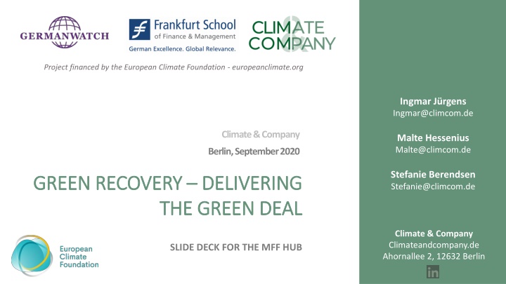 project financed by the european climate n.w