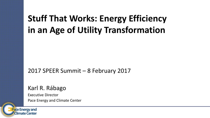 Energy Efficiency in an Age of Utility Transformation