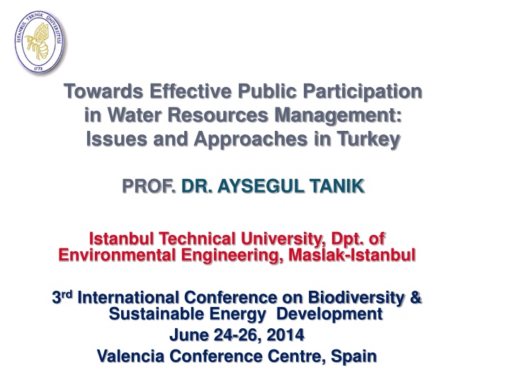 Effective Public Participation in Water Management Issues