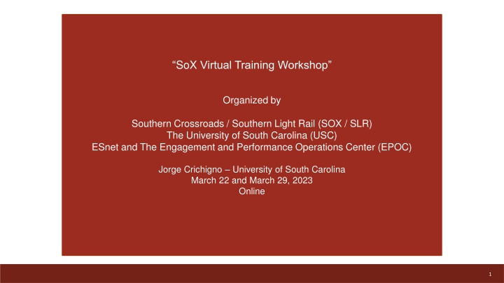 sox virtual training workshop n.w