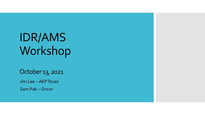 idr ams workshop n.w