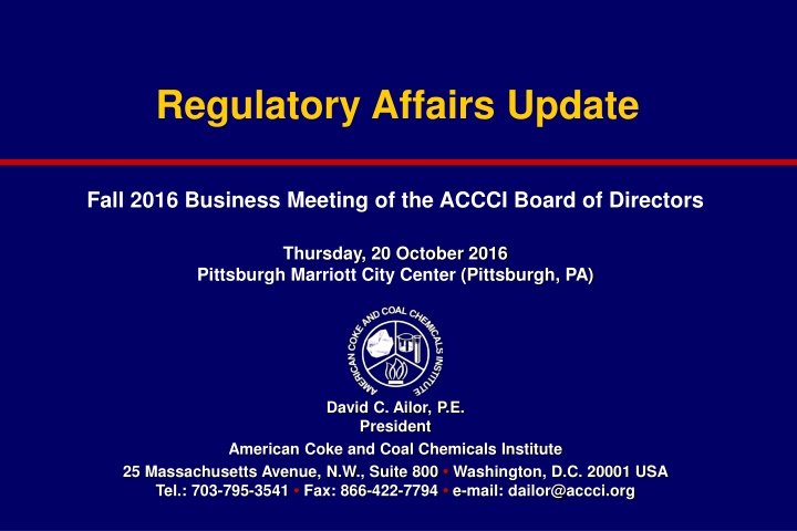 regulatory affairs update n.w
