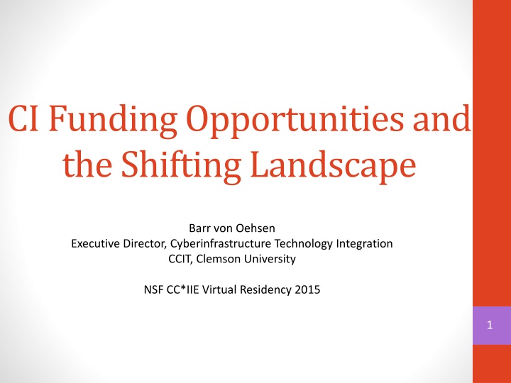Funding Opportunities and the Shifting Landscape