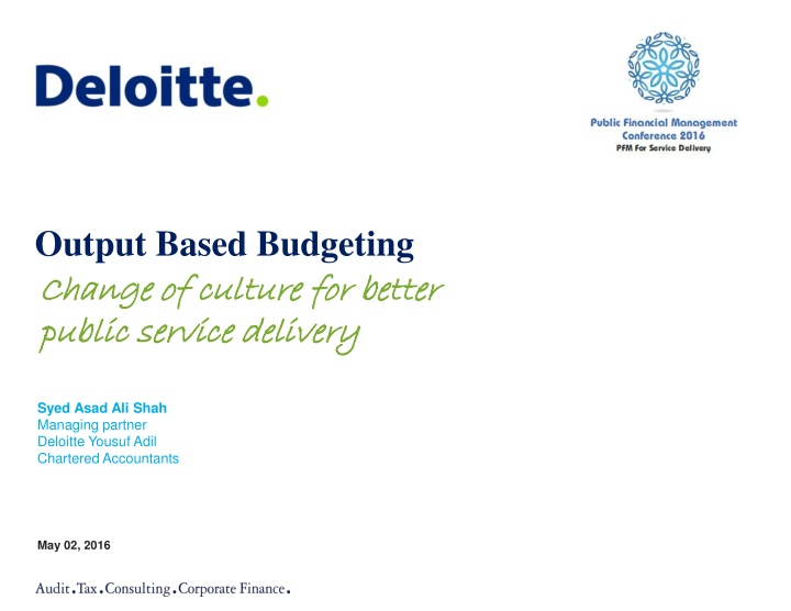Output-Based Budgeting for Enhanced Public Service Delivery