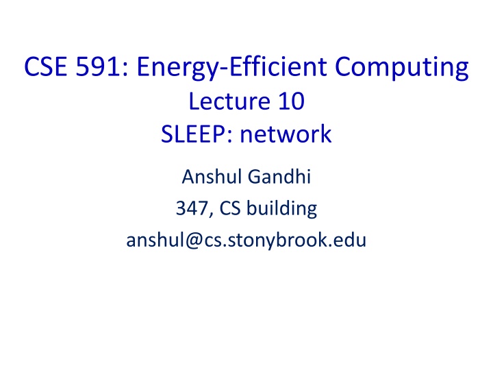 Energy-Efficient Computing Strategies