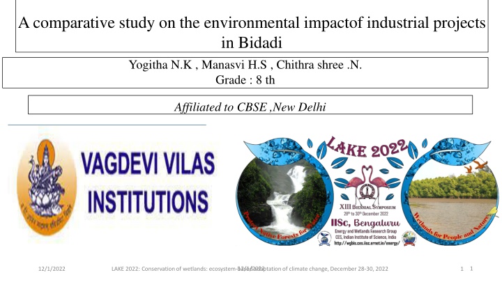 Comparative Study on Environmental Impact of Industrial Projects in Bidadi