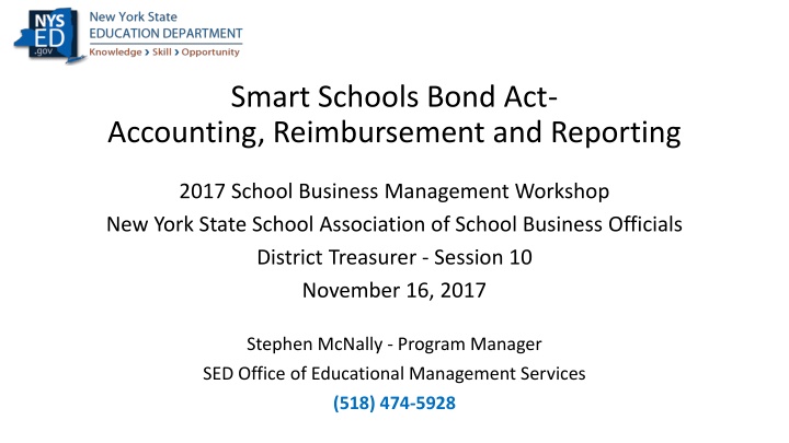 smart schools bond act accounting reimbursement n.w
