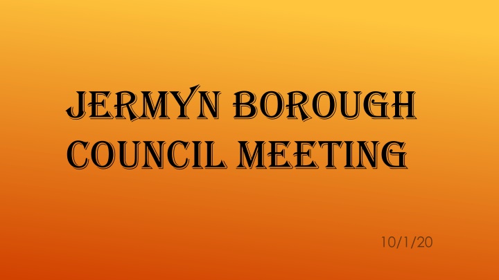 jermyn borough council meeting n.w