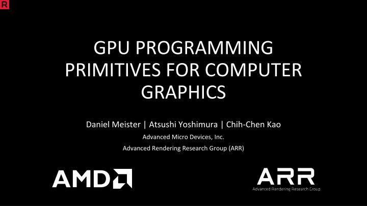 gpu programming primitives for computer graphics n.w