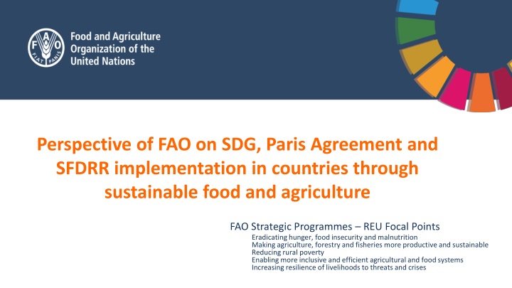 perspective of fao on sdg paris agreement n.w