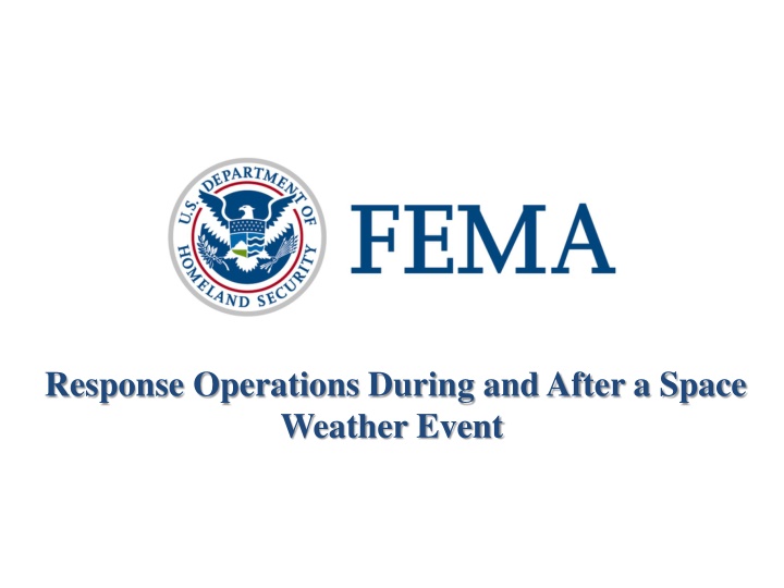 response operations during and after a space n.w