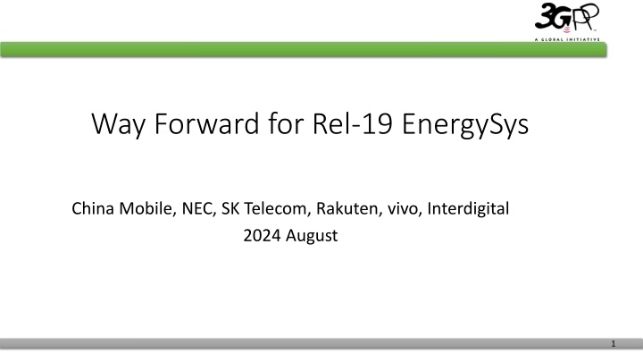 way forward for rel 19 energysys n.w
