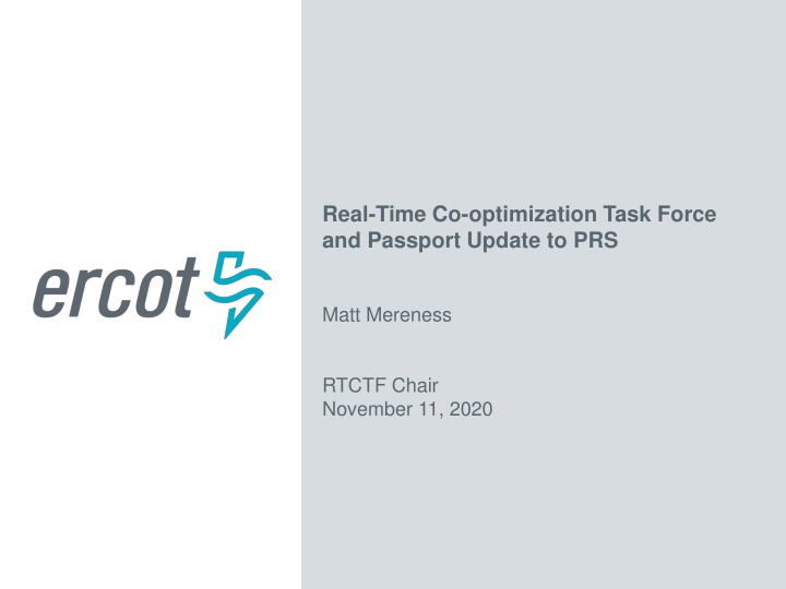 real time co optimization task force and passport n.w