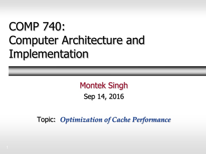 comp 740 computer architecture and implementation n.w
