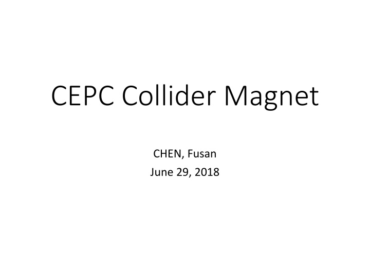 cepc collider magnet n.w