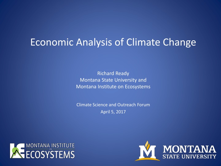 economic analysis of climate change n.w