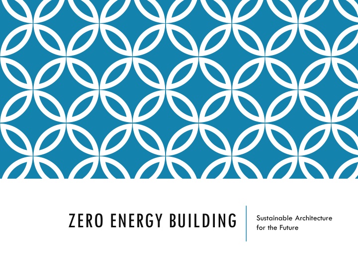 Sustainable Architecture for the Future - Zero Energy Buildings