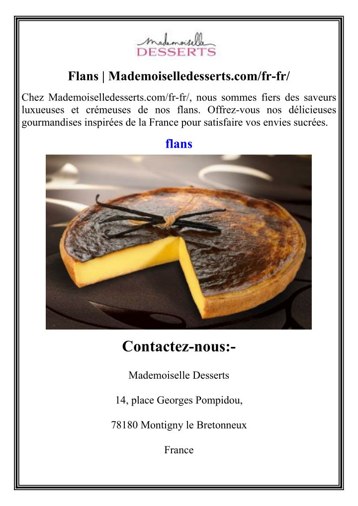 flans mademoiselledesserts com fr fr n.w