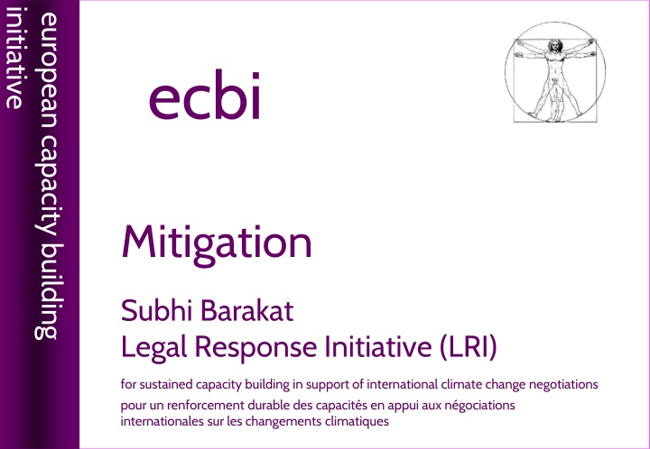 European Capacity Building Initiative for Climate Change Mitigation