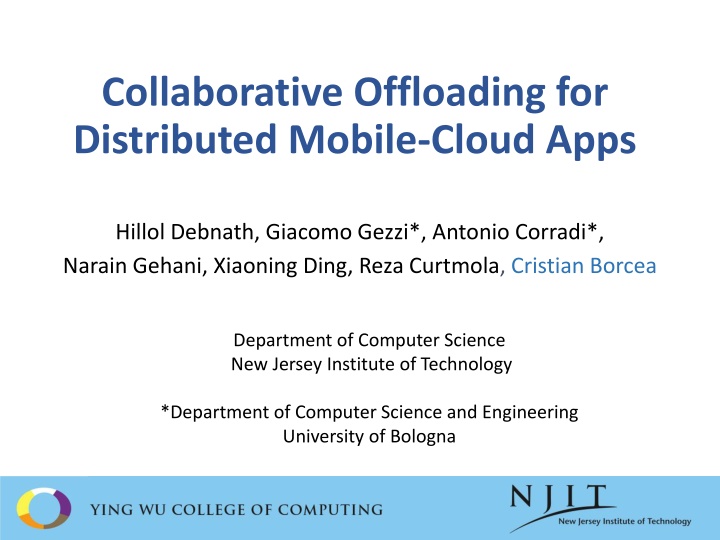 Collaborative Offloading for Distributed Mobile-Cloud Apps