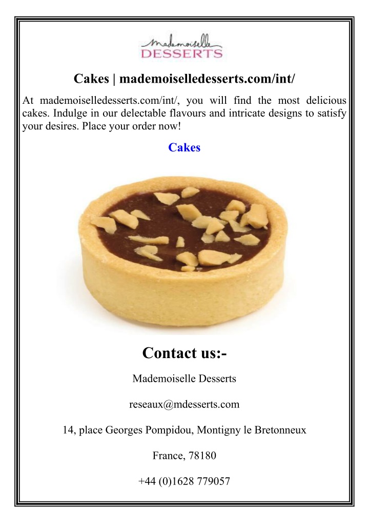 cakes mademoiselledesserts com int n.w