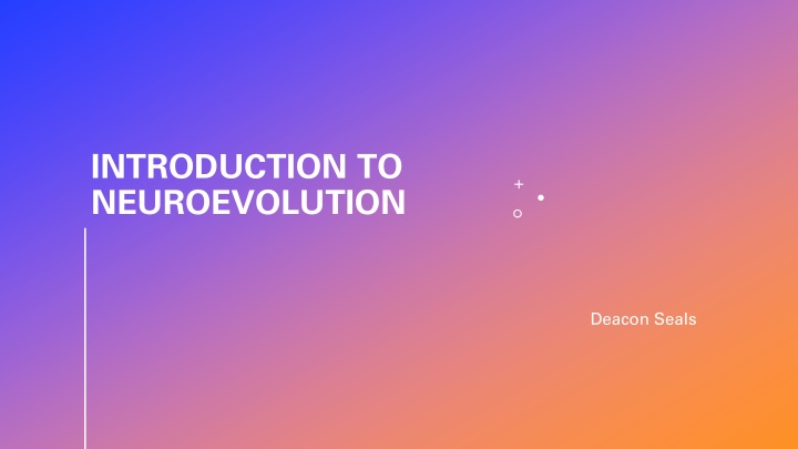 introduction to neuroevolution n.w