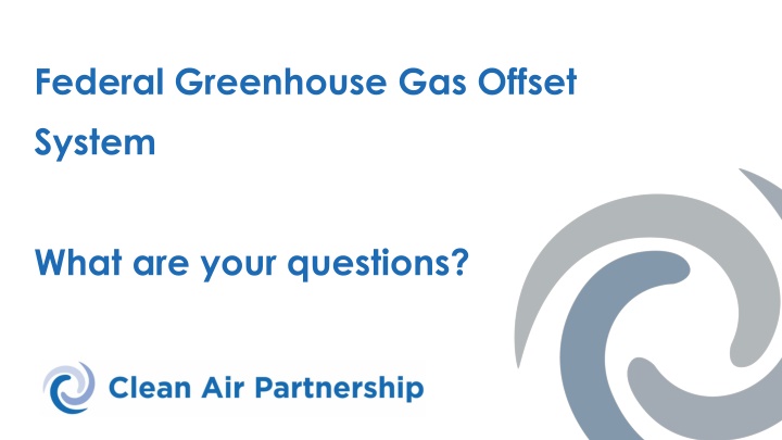 federal greenhouse gas offset system n.w