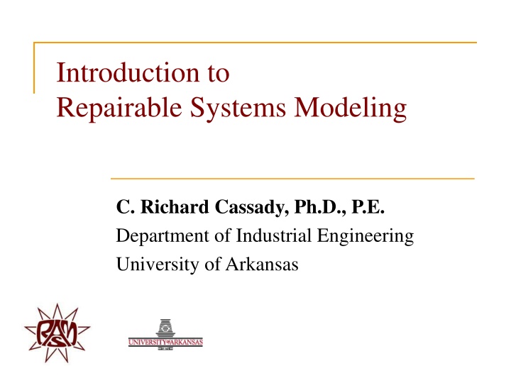 introduction to repairable systems modeling n.w