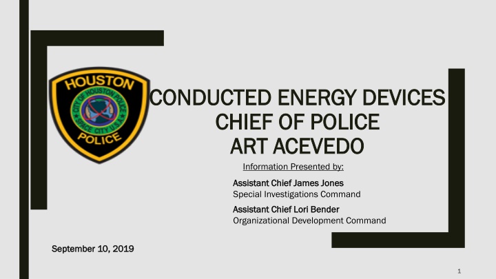 Functionality and History of Conducted Energy Devices