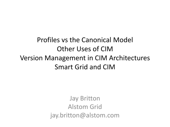 profiles vs the canonical model other uses n.w