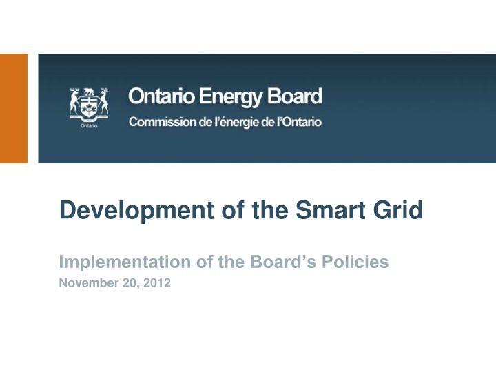 Implementation of Smart Grid Directive Objectives