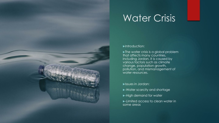 water crisis n.w