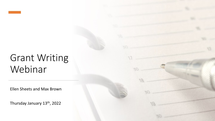grant writing webinar n.w