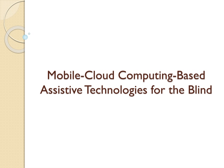 mobile cloud computing based assistive n.w
