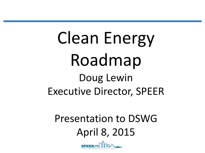 Smart Energy Roadmap Recommendations