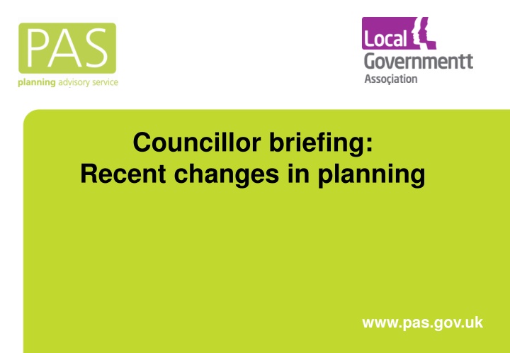 councillor briefing recent changes in planning n.w