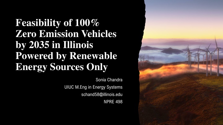 Feasibility of 100% Zero Emission Vehicles in Illinois by 2035